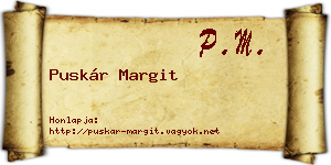 Puskár Margit névjegykártya