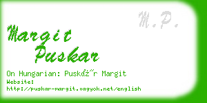 margit puskar business card